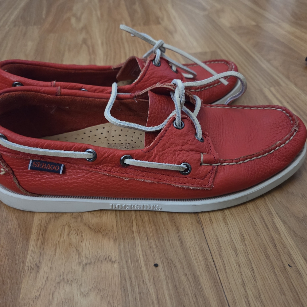 Sebago Men's Vibrant Red Boat Shoes